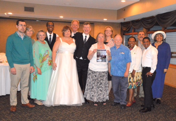 Member Brian Ahern at his wedding July 1st, 2017 with members.